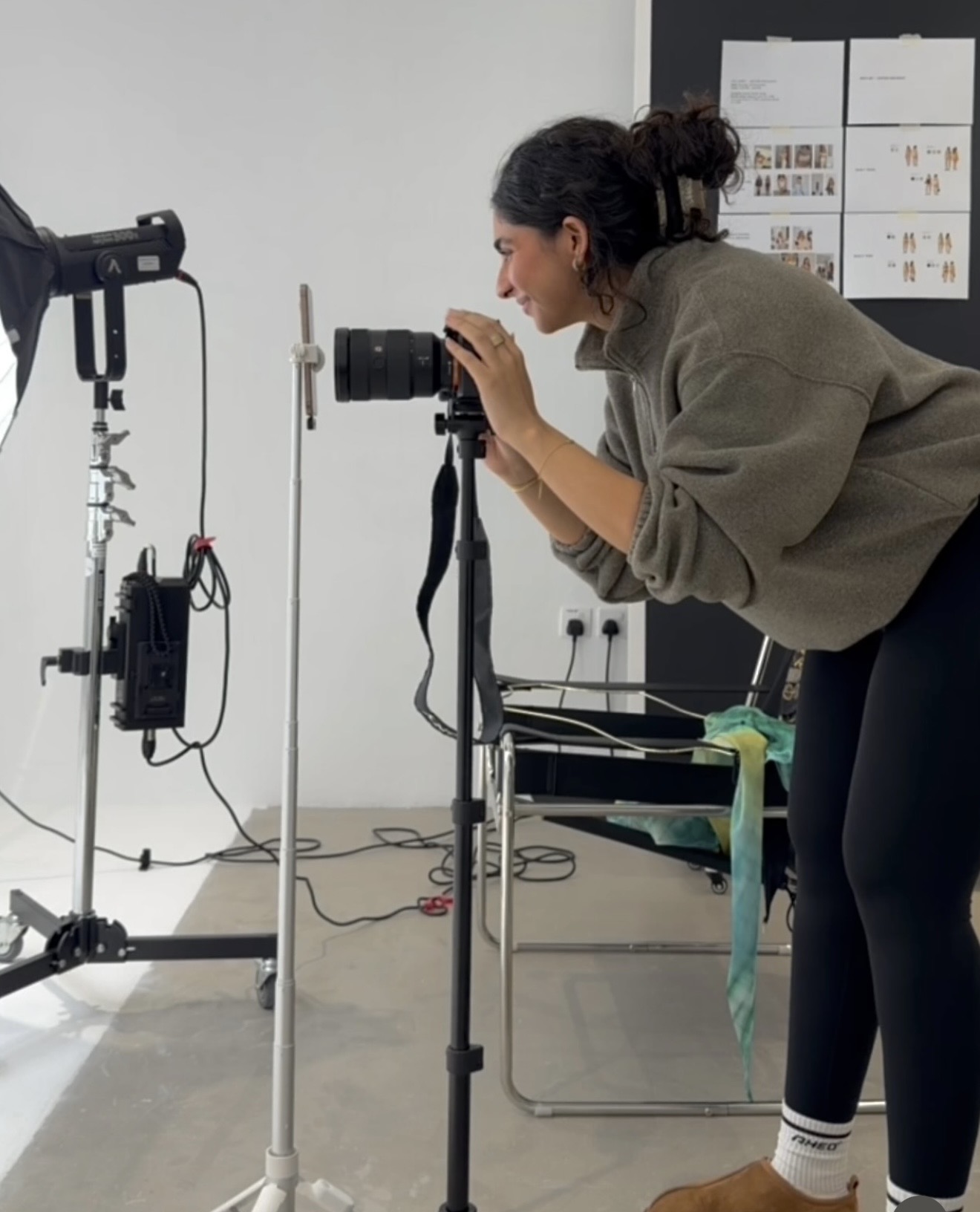 Guneesha Chowdhry on a shoot